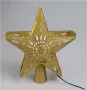 Коледен, LED прожектор, Звезда, Злато, 25x6.5x27cm, снимка 1