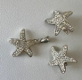 Сребърни обеци Морски звезди 925, снимка 1