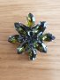 Ретро арт брошка с фасетирани камъни, снимка 1
