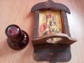 Домашен иконостас , икона със свещник , кандило, снимка 2