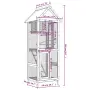 vidaXL Къщичка за птици кафява 60x58,5x160 см масивна чамова дървесина, снимка 8