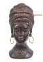 Настолен керамичен бюст на африканска жена, 8,5x9x17,5 см, снимка 1 - Декорация за дома - 42057383