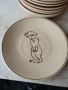 12 броя керамични чинии от 80-те  години, снимка 1