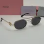 Дамски слънчеви очила MiU MiU овални черно кафяво златно нови с UV400 защита, снимка 4