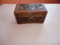 Старинно дървено сандъче ковчеже кутия дърворезба , снимка 13
