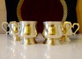 Масивни чаши за ракия,никелово сребро. , снимка 1 - Антикварни и старинни предмети - 37550611