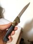 Красив стар нож с месинг и маркировка, снимка 4
