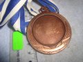 СТАР СПОРТЕН МЕДАЛ ФУТБОЛ КУПА ПОЗЛАТА МЕДЕН с ЛЕНТА 30664, снимка 3