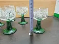 ретро стъклени чаши зелено столче , снимка 3