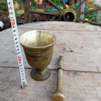 Стар бронзов хаван, снимка 2 - Антикварни и старинни предмети - 35285484