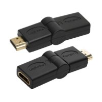 Преходник съединител от HDMI M към HDMI F Logilink AH0011 180° Ъглов мини HDMI Адаптер, снимка 1 - Кабели и адаптери - 31333345