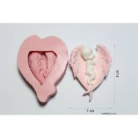 2 вида бебе с крила силиконов молд форма фондан шоколад гипс калъп украса, снимка 3 - Форми - 30263775