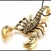 Мъжки и унисекс медальон *Скорпион* от стомана, снимка 1 - Колиета, медальони, синджири - 38567702