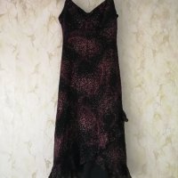 H&M y2k дамска блестяща рокля по тялото в черен и лилав/розов цвят р-р S, снимка 4 - Рокли - 42298645