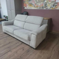 Сив диван от плат тройка с функция сън, снимка 9 - Дивани и мека мебел - 44701523