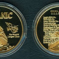 Титаник монета / Titanic coin - Gold, снимка 3 - Нумизматика и бонистика - 37900202