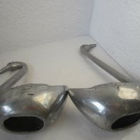  2 бр метални лебеди Фигура  малка пластика, снимка 6 - Статуетки - 29444659