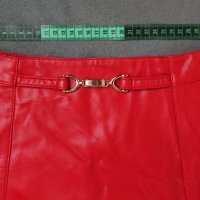 Orsay XS/S (EU 34) ярко червена кожена пола, снимка 12 - Поли - 44446952