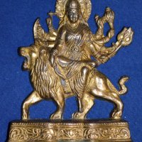 старинна ориенталска фигурка от позлатен бронз, снимка 1 - Антикварни и старинни предмети - 17352094