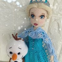 Елза и Олаф от Замръзналото кралство, снимка 3 - Кукли - 36784647