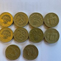 Стари редки монети 1 паунд, снимка 3 - Нумизматика и бонистика - 31190511