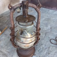 Стар немски газен фенер лампа, снимка 1 - Антикварни и старинни предмети - 42063387
