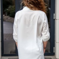 Бяла дамска риза с щампа XL,2XL,3XL , снимка 2 - Ризи - 44247072