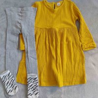 Рокля за момиченце в цвят горчица размер 4-5 години, снимка 1 - Детски рокли и поли - 39161966