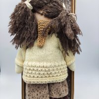 Waldorf Doll Ръчно изработена плюшена кукла, пълнена плюшена щастлива кукла изненада подарък парца, снимка 4 - Плюшени играчки - 40448424