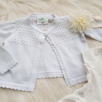 Бяла рокля за бебе на 6 месеца, снимка 4 - Бебешки рокли - 32005158
