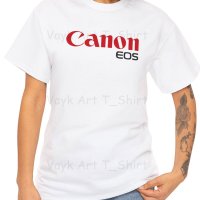 Тениска с декоративен печат - Canon EOS, снимка 3 - Тениски - 44164761