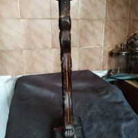 стар дървен свещник, снимка 3 - Антикварни и старинни предмети - 29576418