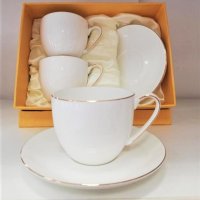 Костен порцелан чаши за двама за кафе, чай или капучино, снимка 5 - Романтични подаръци - 27726381
