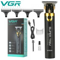Професионален тример VGR V-082 de LUX за стайлинг с USB зареждане и 4 различни приставки, снимка 3 - Машинки за подстригване - 42376809