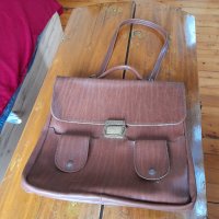 Стара кожена чанта #5, снимка 1 - Антикварни и старинни предмети - 34518299