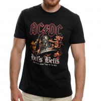 Нова мъжка тениска с дигитален печат на музикалната група AC/DC - HELL'S BELLS, снимка 1 - Тениски - 30162628