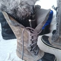 КАТО НОВИ  водоустойчиви апрески SOREL® Snow Boots original, 35 - 36 топли боти,100% естествена кожа, снимка 13 - Дамски апрески - 39618929