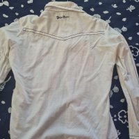  PEPE JEANS бяла дънкова спортна риза , снимка 6 - Ризи - 34377504