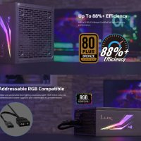 Захранване AeroCool PSU LUX RGB 750W ,RGB Addressable Bronze 88 % Нов , снимка 3 - Захранвания и кутии - 32068335