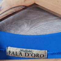 Синя блуза солей PALA D'ORO , снимка 3 - Блузи с дълъг ръкав и пуловери - 44685228