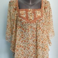 Ефектна блуза тип туника във флорален принт , снимка 2 - Туники - 36824176