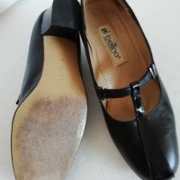 Кожени черни обувки, италиански, номер 36, снимка 5 - Дамски обувки на ток - 38043869