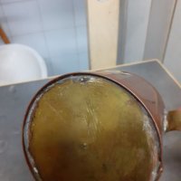 Стара медна чаша-мерилка с бронзова дръжка, снимка 5 - Декорация за дома - 39065367