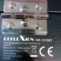 Ретро Грамофон с плочи Reflexion hif 1970 bt USB, 3,5 mm AUX-IN, BLUETOOTH, 2х24 W Размери (Ш / В / , снимка 8 - Грамофони - 38563504