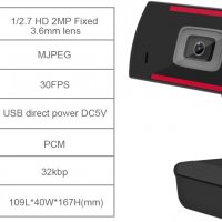 Нова USB Уеб камера за компютър, лаптоп с микрофон 720p , снимка 3 - Други - 36826382