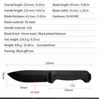 Ловен тактически нож стомана D2 , снимка 9 - Ножове - 34963852