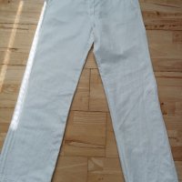 Бял ленен панталон, снимка 1 - Панталони - 37465252