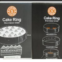 висок кръгъл регулируем разтегателен ринг за торта за стягане и печене на равен блат метален форма, снимка 2 - Съдове за готвене - 44211033