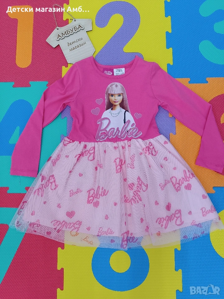 Детска рокля с Барби, снимка 1