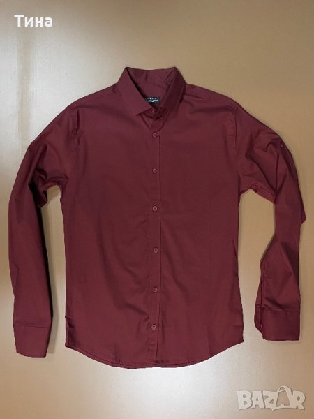 Елегантна риза бордо, снимка 1